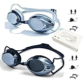 PHELRENA Swimming Goggles 2 pack, Professional Kids Swim Goggles Anti Fog UV Protection Clear Vision No Leaking for Men Women