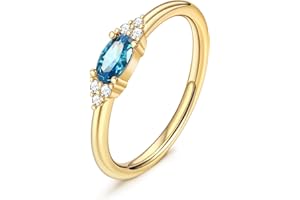 FUNEIA Gold Birthstone Rings for Women Non Tarnish Trendy Stackable Gold Rings that Don't Tarnish Dainty Emerald Green Gemstone Cubic Zirconia Wedding Engagement Ring for her Birthday Gifts Jewelry