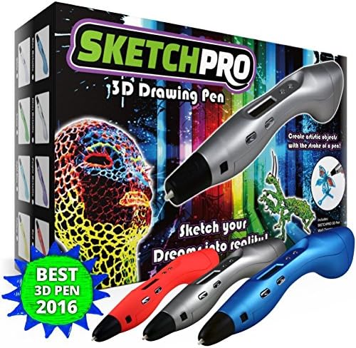 LATEST EDITION 3D Pen Kit - 3D Printing Pen, Kid Gift w/ LED Screen - Art Toy w/ FREE Art Stencils for 3D Drawing - Arts and Crafts