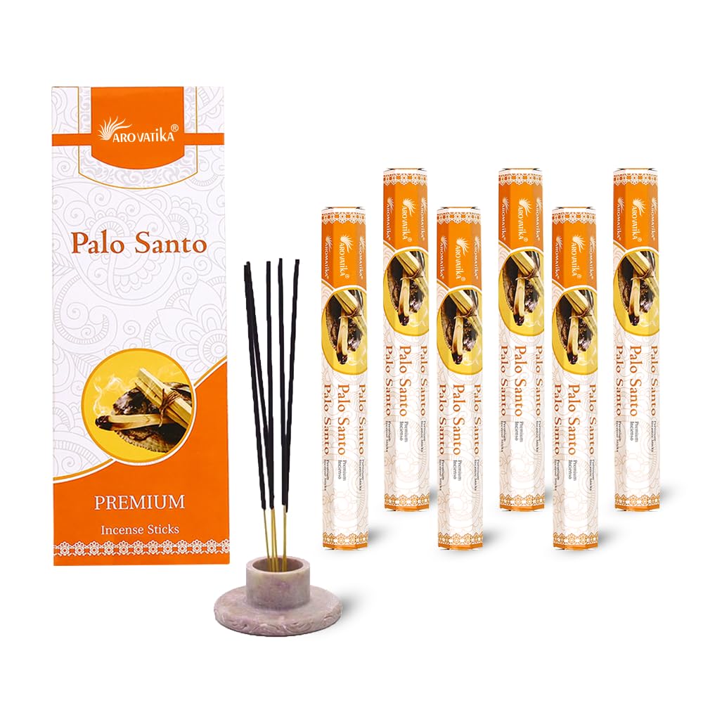 ARO VATIKA Hexa Incense Sticks | 120 Natural Perfumed Incense Sticks in pack of 6 (Palo Santo)