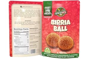 SPICEMEX Birria Ball MSG Free Perfect Authentic Mexican Birria Just Add Water, Meat, & One Birria Bomb Make Burritos, Nachos, Quesadillas (Pack of 2) Made with Real Chiles, Herbs, and Spices, Cooks up to 8 lbs