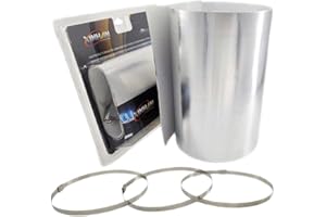 XINHAN AUTO PARTS Xinhan Aluminum and fiberglasss Starter heat shield 7 x 24in Wrap Kit W/3 Stainless Steel Zip Ties (7 in X 24 in)