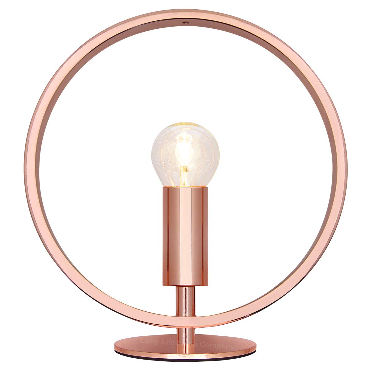 Copper Table Light Modern 1 Light Copper Desk Lamp Ring Shade M0176F