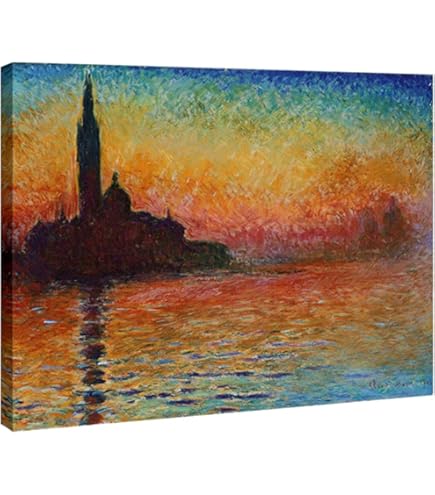 Amazon.com: Laminated Claude Monet Sunset Dusk Twilight in Venice