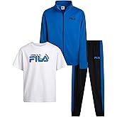 Fila Boys Tracksuit Set - 3 Piece Athletic Youth Shirts Tricot Jacket and Pants for Boys and Toddlers Kids Athletic Pants Set