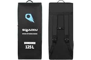 SOUUXIU 105L/125L Inflatable Paddleboard Bag Durable SUP Board Backpack Bag Large Capacity Stand Up Board Travel Bag Portable Surfboard Backpack for Traveling Surfing Beach Water Sports