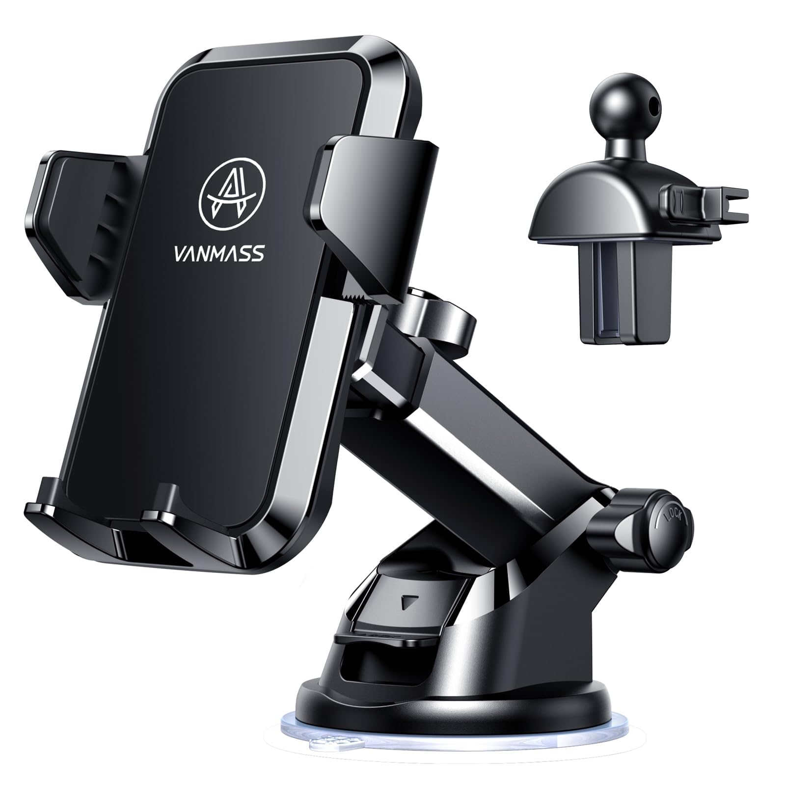 Photo 1 of [True Anti-Vibration] Car Phone Holder VANMASS?2025 Ultimate Military-Grade Upgraded?Suction Cell Mount Truck Stand Cradle for Dashboard Windshield Vent for iPhone 16 Pro Max 15 14 13 Samsung Android