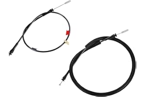 Hihaha NO. 6C3Z-28264A01-A Car Door Latch Release Cable Extended Cab for Ford F250 F350 F450 F550 Super Duty 99-07 / Rear Door Upper Lower Left Right Door Latch Lock Cable / 1 Set/Black