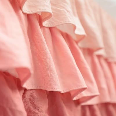 Buy Peach Coral 3 Tiered Ruffled Crib Skirt Baby Girl Nursery Bedding Dust Ruffle Coral Online In Indonesia B07dby1hh2