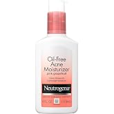 Neutrogena Oil Free Acne Moisturizer, Pink Grapefruit, 4 fl oz | .5% Salicylic Acid Lotion, Face Lotion for Breakouts, Non-Greasy &amp; Non-Comedogenic