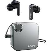 SIAWAG Bluetooth Headphones 5.4 Wireless Earbuds 2-in-1 Case and Phone Stand Noise Cancelling Earbuds Powerful Bass in-Ear Bluetooth 70H Playtime 35dB Hybrid ANC Waterproof for Sports/Workout Gray