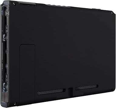 Amazon Com Extremerate Soft Touch Grip Black Console Back Plate Diy Replacement Housing Shell Case For Nintendo Switch Console With Kickstand Joycon Shell Not Included Computers Accessories
