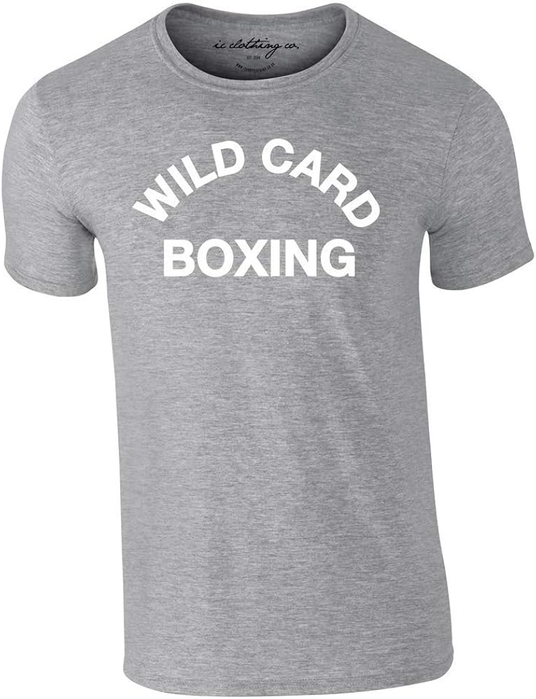 IC Clothing Wild Card Boxing Grey Training Premium TShirt Amazon.co