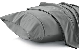 ChiXpace Standard Size Pillow Cases Set of 2 - Dark Grey Polyester Microfiber Pillowcases, Super Soft and Cozy Pillow Case Covers with Envelop Closure, 20x26 Inches