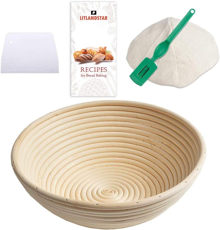 Round Bread Proofing Basket Size 25×8.5cm Bread Proofing Baskets Natural Rattan