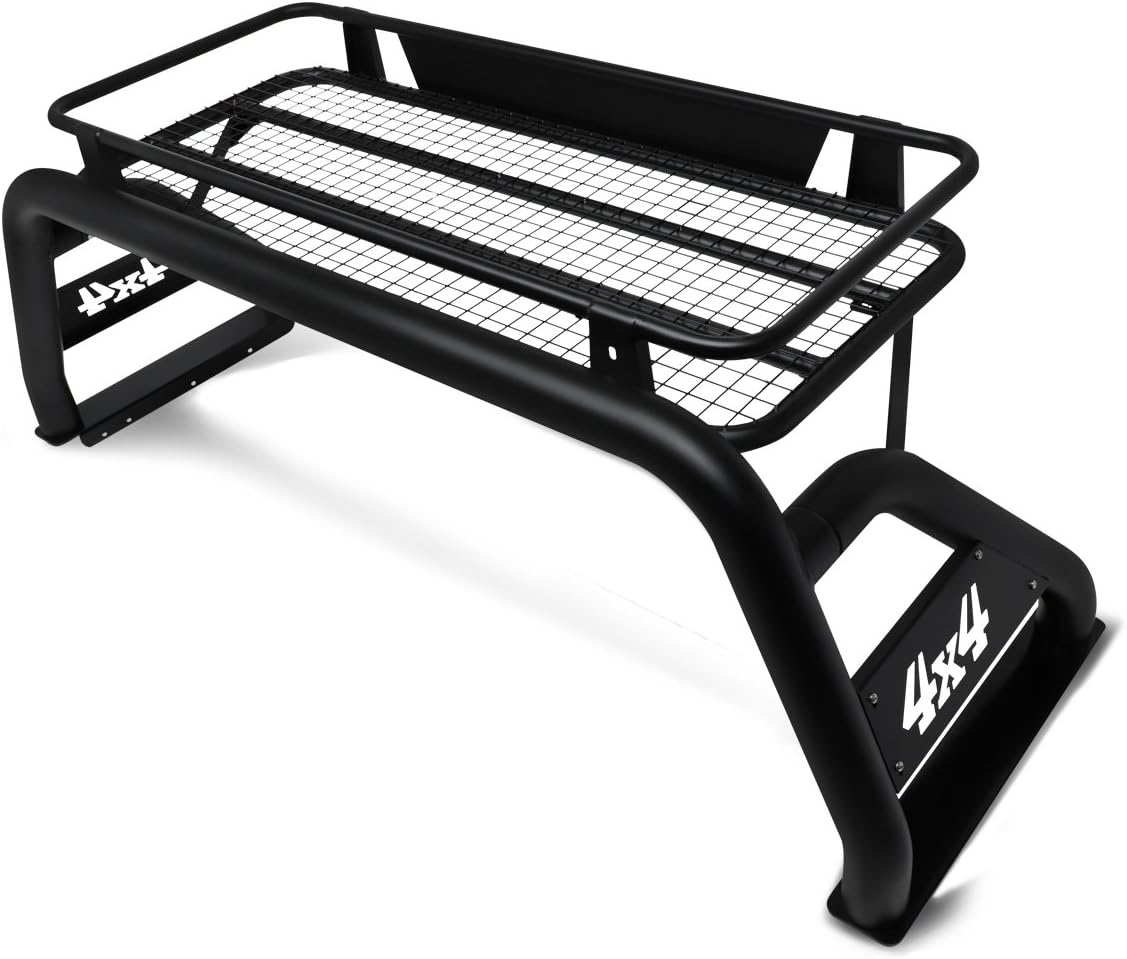 DNA Motoring TCRB006 Heavy Duty Truck Bed Roll Bar w/Luggage Carrying