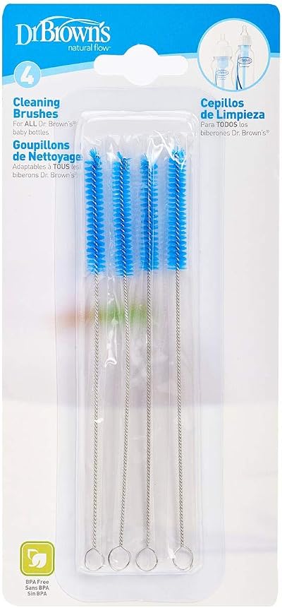 Dr Brown's Baby Infant Cleaning Milk Vent Bottle Teat Brush 4 Pieces UK Sale