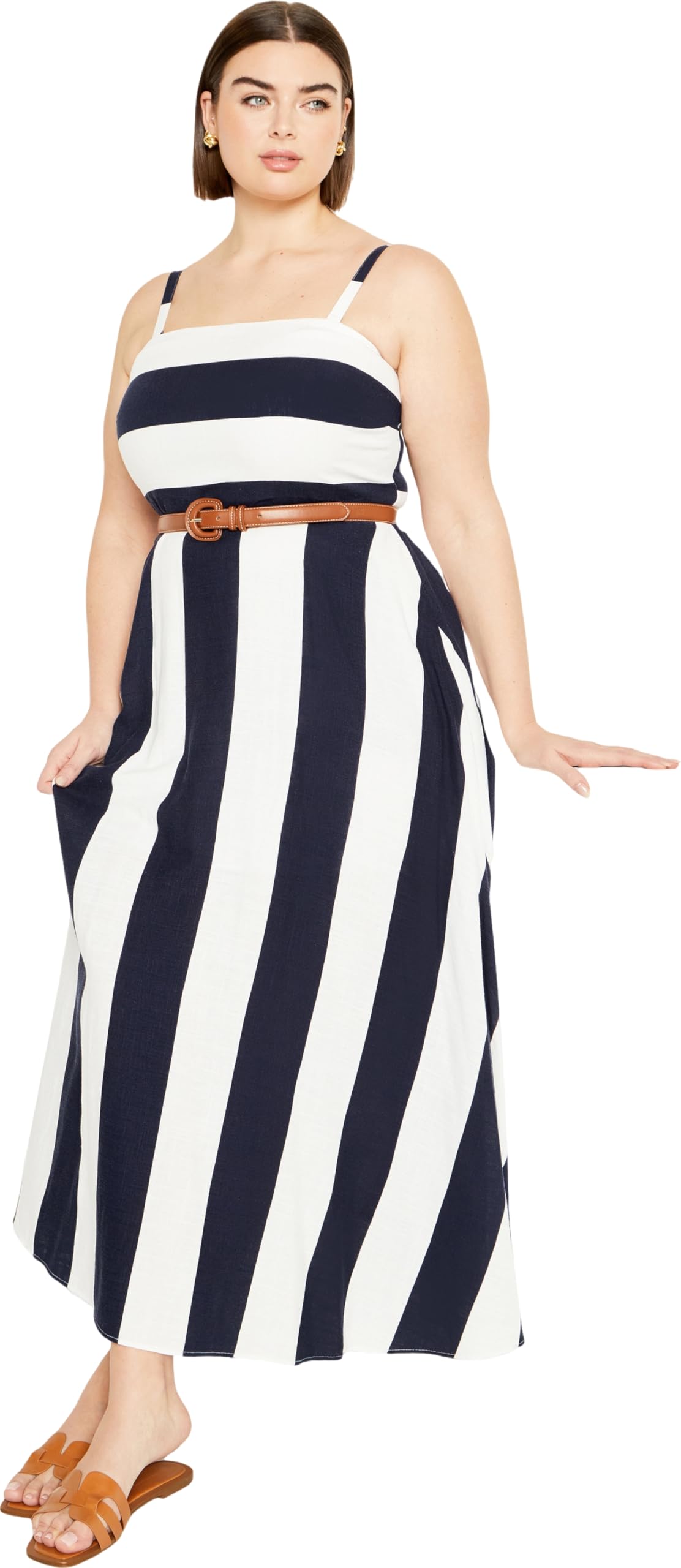 Photo 1 of City Chic Women's Plus Size Simone Stripe Maxi Dress, 26