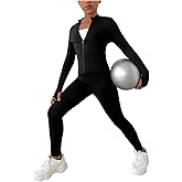 SOLY HUX Girl's Tracksuit 2 Piece Outfits Mock Neck Zip Up Tops and Leggings Pants Athletic Yoga Sets