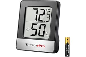 ThermoPro TP49B Hygrometer Temperature Sensor with Large Digital View Humidity Meter with Temperature and Humidity Sensor Roo