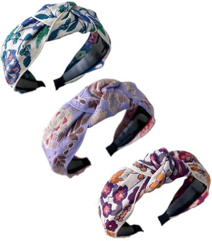Handmade Embroidered Knotted Headband Boho Ethnic Wind Non-Slip Elastic Hairband Amazon.com : OUTVIE Boho Ethnic Wind Knotted Headbands  main image 4