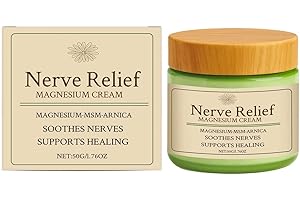Total Relief Magnesium Cream, Total Relief Soothing Nerve Formula, with MSM & Arnica, for Muscle Relaxation (1PCS)