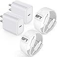 USB C Fast Charger for iPhone 15 Charger Fast Charging,2Pack 20W Type C Wall Charger Block 6FT Long USB C to C Fast Charging Cable Cord for Apple iPhone 15/15 Pro Max/15 Pro/15 Plus, iPad Pro, Air 5/4