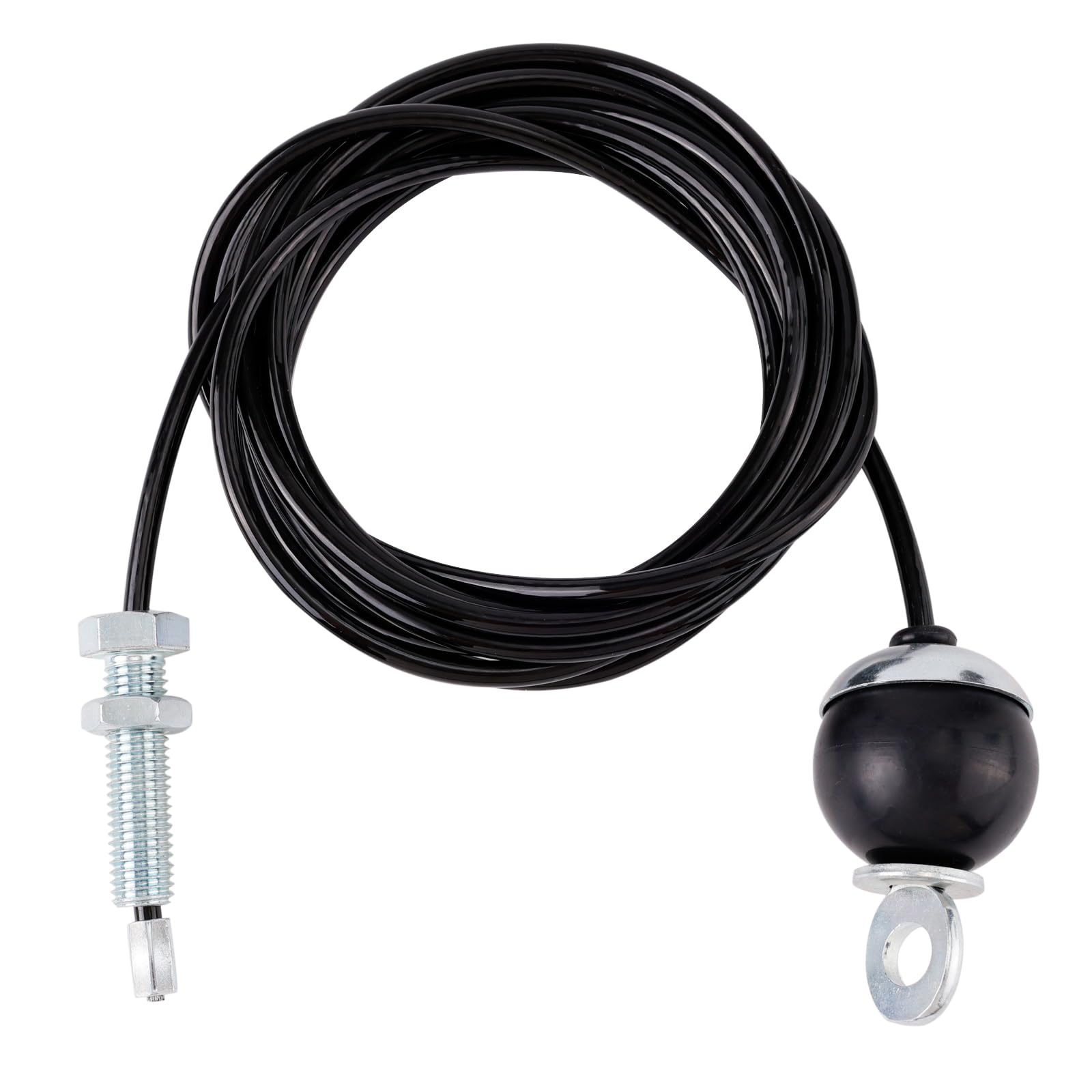 NQEUEPN 118in Fitness Pulley Cable, Home Gym Replacement Cables Pulley System Gym Heavy Duty Fitness Steel Wire Rope for Pulley Machine Accessories Home Gym (Fixed Style with Screw)