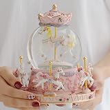 LOVE FOR YOU Color Lights Unicorn Music Box Carousal Ballet Horse Gift view 9