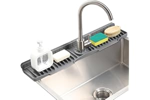 Sink Protectors for Kitchen Sink,15 Degree Sloped 27.5 Inch Silicone Protector - Splash Guard Behind Faucet - for Home Bathro