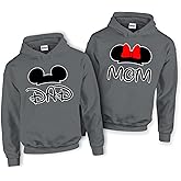 Family Couple Matching Outfits Mickey Dad Minnie Mom Popular Hoodie Set 1