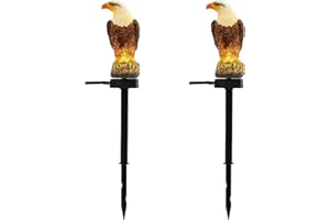 CHUANGFENG Eagle Figurine Garden Solar Stake Light Solar Eagle Lights Outdoor Decorative Bright Light Eagle Statue for Garden, Lawn,Patio,Yard Decoration (2pack
