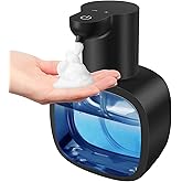 Gotofine Automatic Foaming Soap Dispenser with 500ml/17oz Capacity, Touchless Soap Dispenser with 4 Level Adjustable, Rechargeable, Wall-Mounted, Waterproof for Kitchen, Bathroom, Hotel, Restaurant
