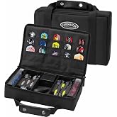 Casemaster Classic Black Nylon Dart Case | Nylon Dart Case Holds 4 Sets Of Steel Or Soft Tip Darts With 15 Flight Pockets, 2 Tubes And A Lidded Storage Box