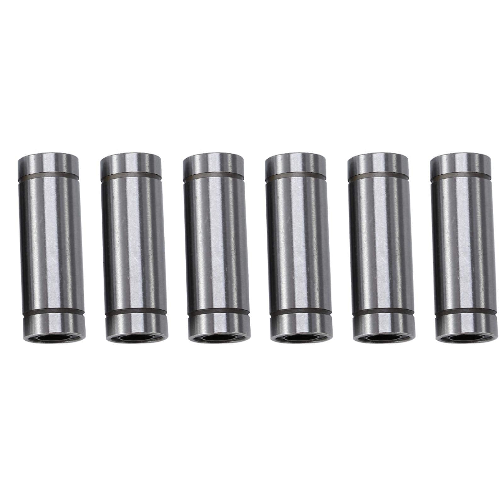 6 Pcs LM8UU Linear Ball Bearings, 8mm Bore Diawith Double Side Rubber Seal Great for CNC, 3D Printer