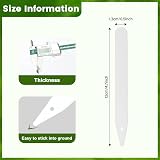 KINGLAKE 100Pcs Plant Labels White Plastic Markers for Outdoor Garden 12x1.3cm view 2