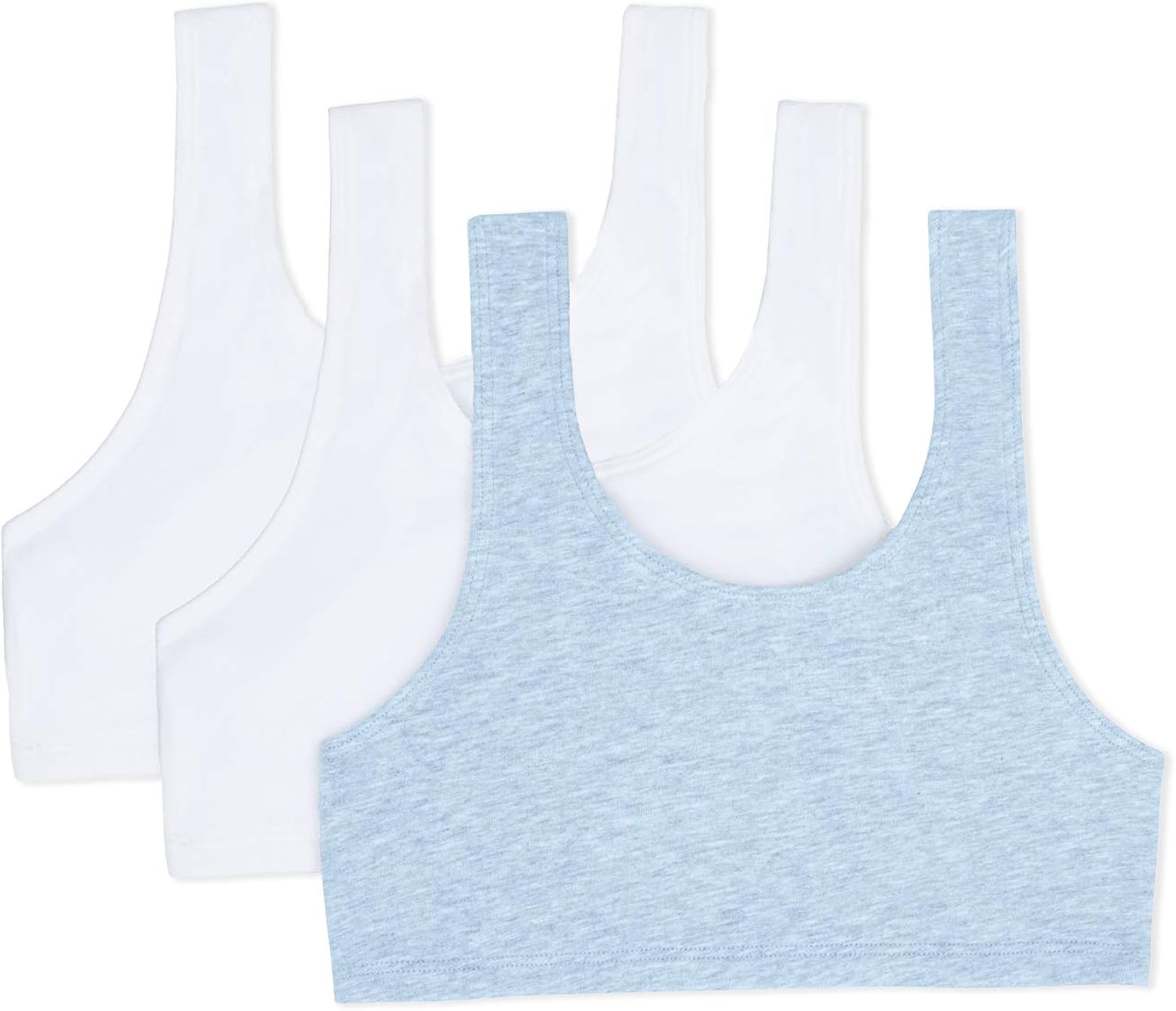 Fruit of the Loom Girls' Cotton Built-up Sport 3 Pack: Clothing