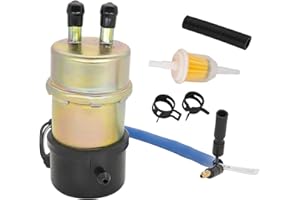IVONNEY 49040-1055 Electric Fuel Pump 12V for Kawasaki Mule Fuel Pump KAF620 Replaces for Kawasaki Mule 3010 3000 3020 2500 2510 2520 1000 (8mm In/Outlet), Mule Fuel Pump