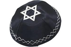 NEXAVKPR Elegant Kippah Caps for Adult Jews Hat Embroidery Star Kippa Comfortable Yarmulke Judaica Kippa Accessory Yarmulke