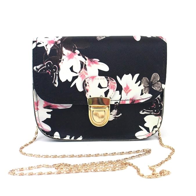 LMRYJQ Trendige Neue Handtasche Frauen Schmetterling Blume Druck Handtasche Schultertasche Tote Messenger Bag