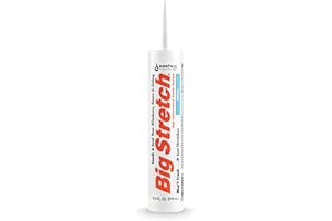 Sashco Big Stretch Acrylic Latex High-Performance Caulking Sealant, 10.5 Ounce Cartridge, White (Pack of 12)