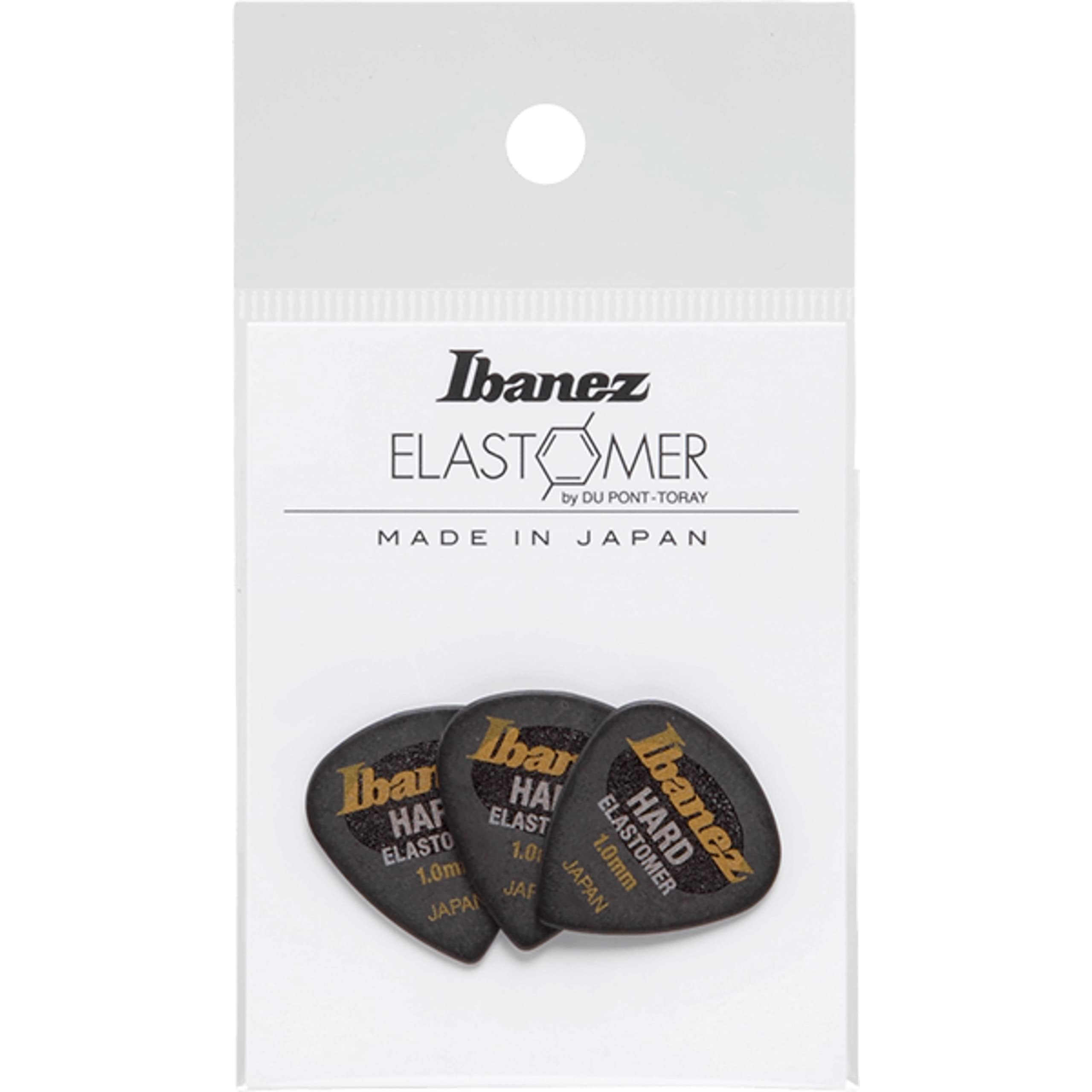 IBANEZ BEL16HD10SHBK Soft Elastomer Picks Hazed Black Pack of 3