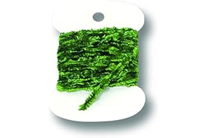 CREATIVE ANGLER Green Rayon Chenille Fly Tying Thread for Fly Fishing, Fly Tying Material, Essential for Fly Tying Supplies for Fly Anglers, 2 Yards - Large