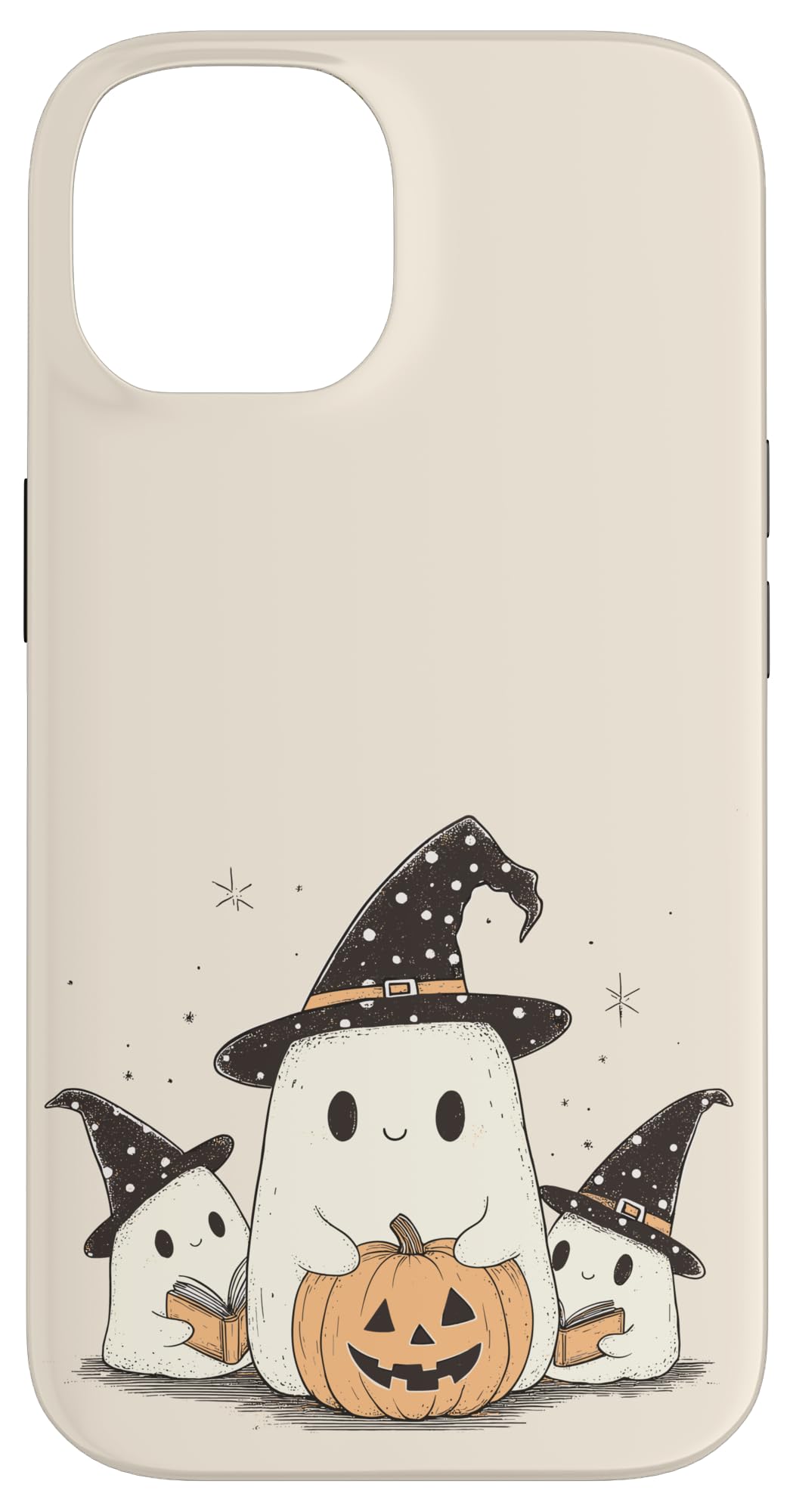 Spooky Cute Ghosts Pumpkin Books Halloween Case for iPhone 14
