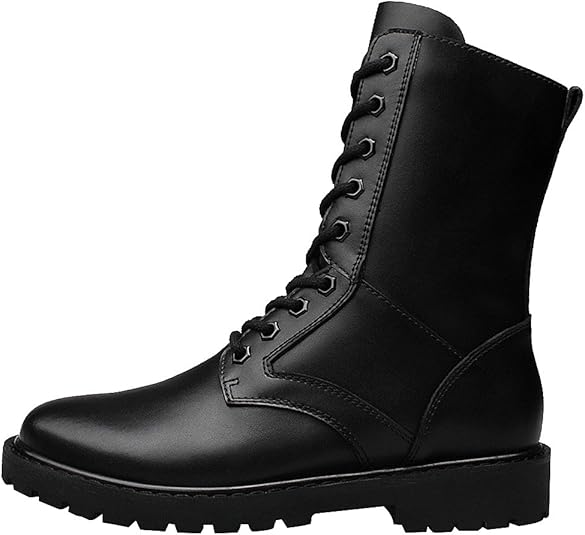 non leather combat boots