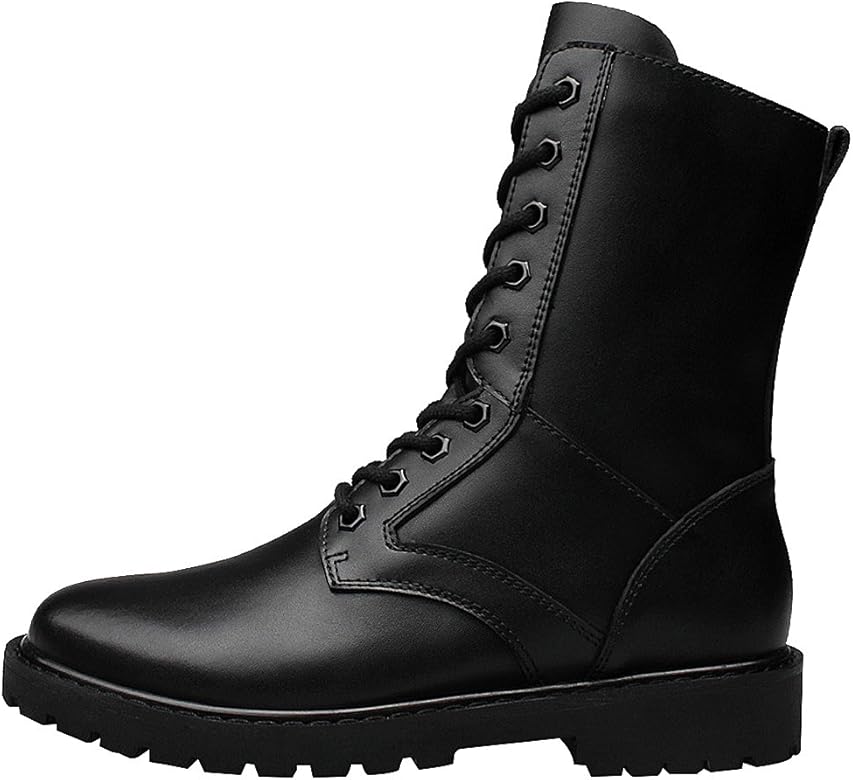 black military combat boots