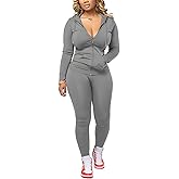 HTD Two Piece Outfits For Women Tracksuit Long Sleeve Bodycon Workout Set Jogger Sets