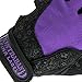 Contraband Pink Label 5127 Womens Vegan Weight Lifting Gloves w/Synthetic Microfiber Amara Leather (Pair) - Machine Washable Fingerless Workout Gloves Designed for Women (Purple, Medium)