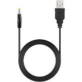TriverseTech PSP Charger Cable 4FT, USB to PSP Power Charging Cord Compatible with PSP 1000, PSP 2000, PSP 3000 (1, Black)
