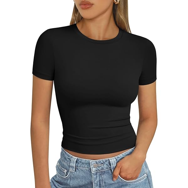 【CFCL】SHORT SLEEVE CROPPED TEE SHIRT UNCLECAT Women's Cropped T Shirts Trendy Short Sleeve Crew